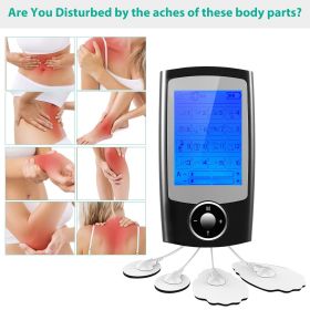 Portable TENS Unit with 10-60Min Timer, 16 Massage Modes & 20 Intensity Levels, Dual Output Design