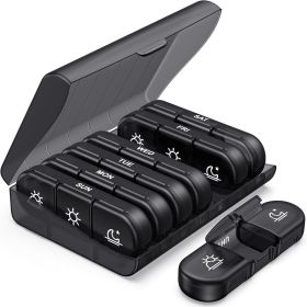 Weekly Pill Organizer 3 Times a Day, Light-Proof Pill Case for Pills | Portable Travel Pill Box 7 Day, Large Pill Containers for Vitamins, Medica