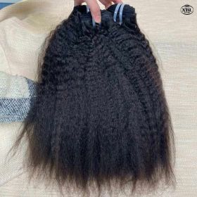 Single Donor Raw Indian Unprocessed Hair Vendors (Option: Kinky Straight-22Inches)