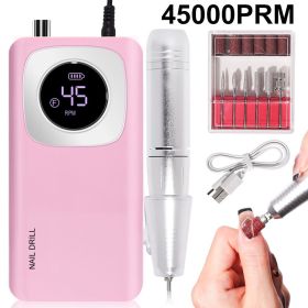 DIY Manicures Made Easy This 45000RPM Nail Drill Is Perfect for Beginners & Pros Low Heat  Low Noise  Salon Results at Home (Color: DMJ-V4-PINK-USB)